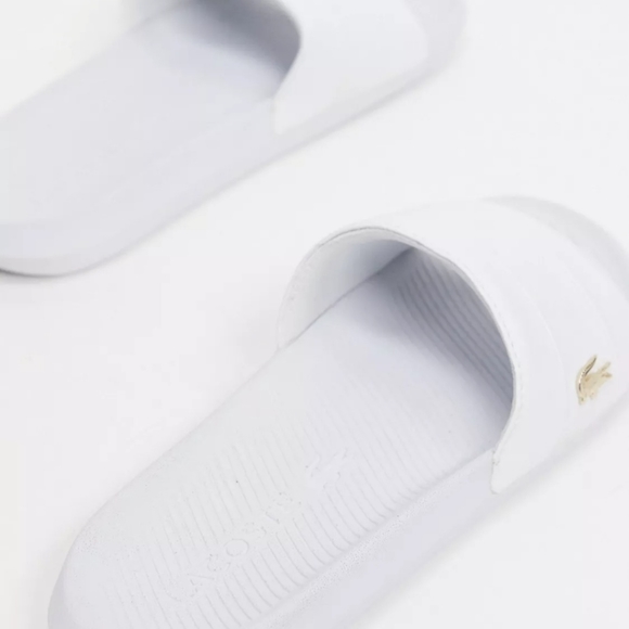 Lacoste Shoes - Lacoste white slides